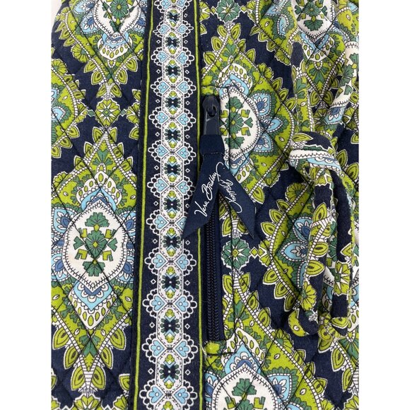 Vera Bradley Backsack String Bag Backpack Cambridge Blue & Green - Picture 3 of 12
